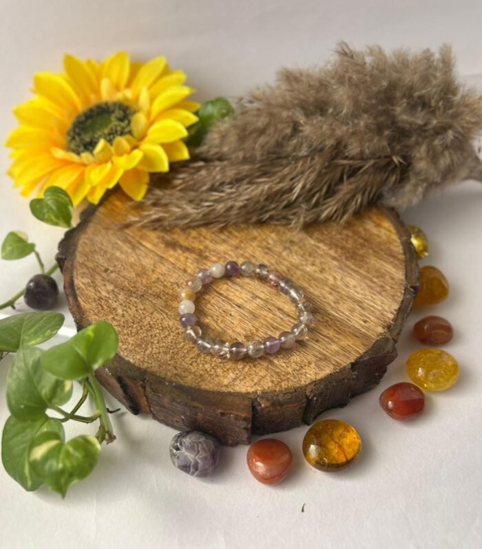 Ametrine Round Bead Bracelet