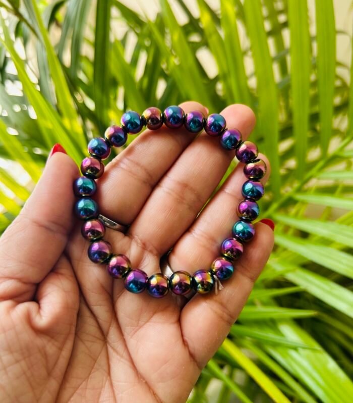 Titanium Aura Beads Bracelet