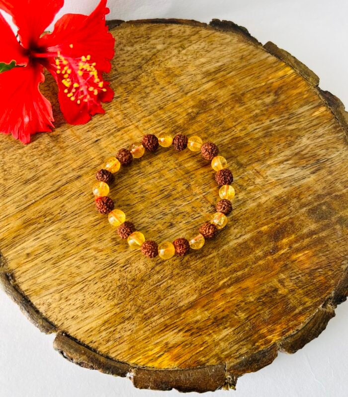 Rudraaksh Citrine Bracelet
