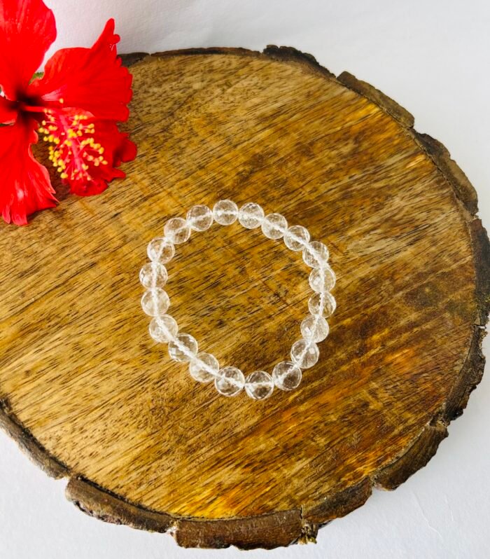 Clear Quartz Diamond Cut Bracelet