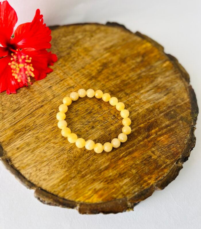 Yellow Calcite Beads Bracelet